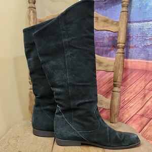 90's JACK SPRAT womens Leather Mid Leg Flat Heeled Boot Size 7.5